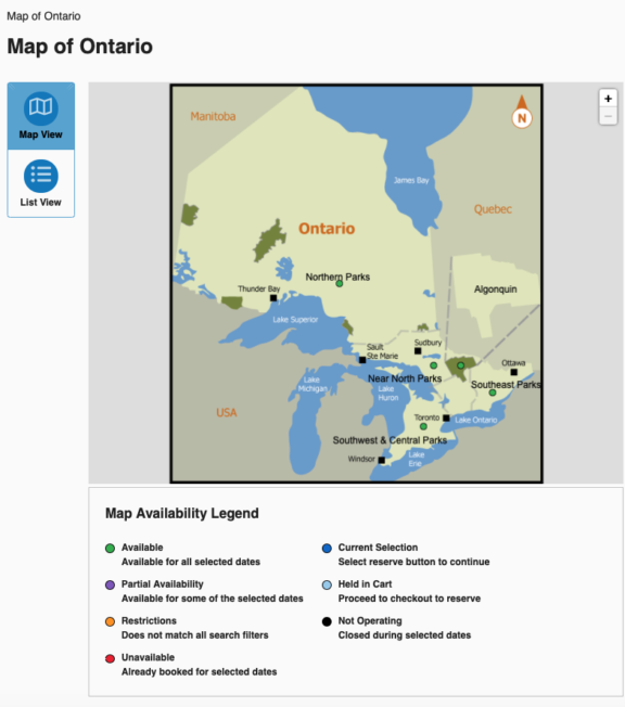 Acampar Ontarion Parks